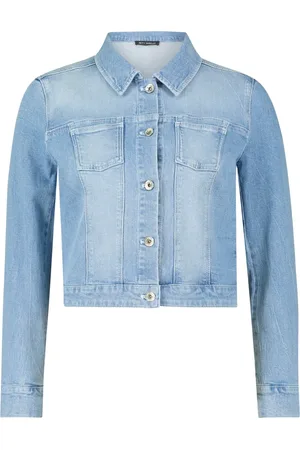 Betty Barclay Jassen, Dames, Blauw, XL, Denim, Denim jack met lange mouwen