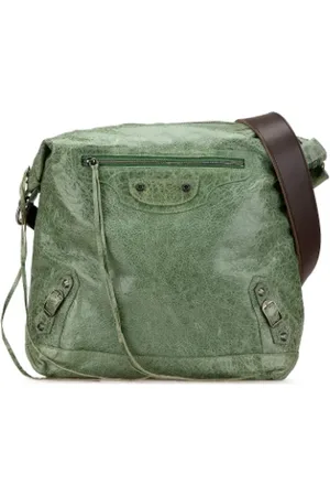 Balenciaga Pre-owned, Dames, Groen, ONE Size, Leer, Pre-owned Leather crossbody-bags