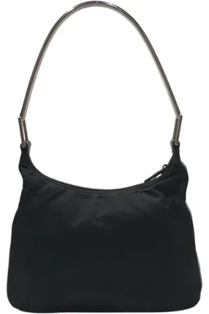 Prada Pre-owned, Dames, Zwart, ONE Size, Leer, Pre-owned Canvas prada-bags