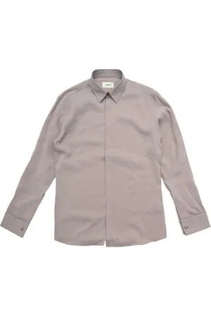 A PAPER KID Overhemden, Heren, Grijs, L, Lange Mouw Tabasco Shirt