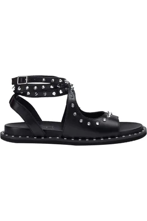 Cult Schoenen, Dames, Zwart, 39 EU, Zwarte Sandalen met Bandjes