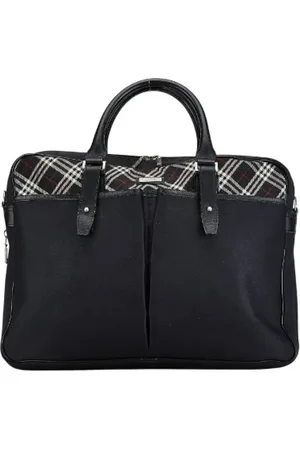 Burberry Pre-owned, Dames, Zwart, ONE Size, Leer, Tweedehands Canvas handtassen
