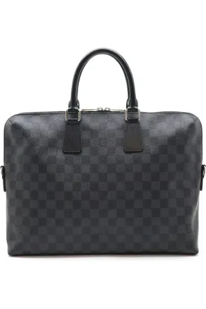 LOUIS VUITTON Pre-owned, Heren, Zwart, ONE Size, Pre-owned Canvas briefcases