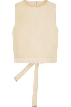 Paco rabanne Tops, Dames, , M, Korte Mouw Top met Knoopsluiting Achteraan