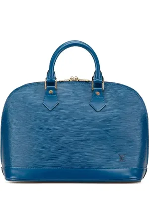 LOUIS VUITTON Pre-owned, Dames, Blauw, ONE Size, Leer, Tweedehands leren handtassen