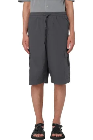 BARENA Korte broeken, Heren, Grijs, L, Cargo Shorts met trekkoord