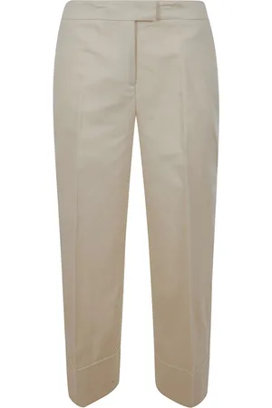 PT Torino Broeken, Dames, , 2Xs, Leer, Crème Getailleerde Broek voor de Zomer