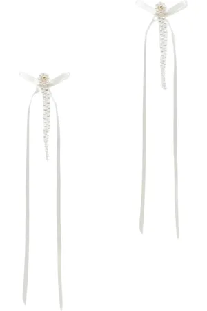 Simone Rocha Accessoires, Dames, Wit, ONE Size, Parel Druppel Oorbellen