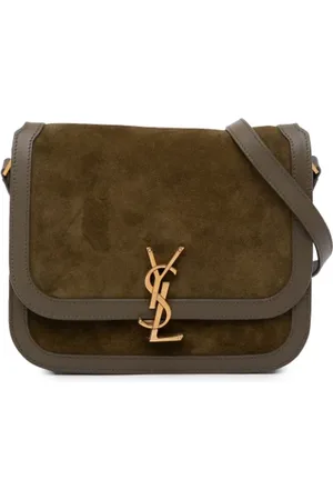 Saint Laurent Pre-owned, Dames, Bruin, ONE Size, Leer, Pre-owned Suede crossbody-bags