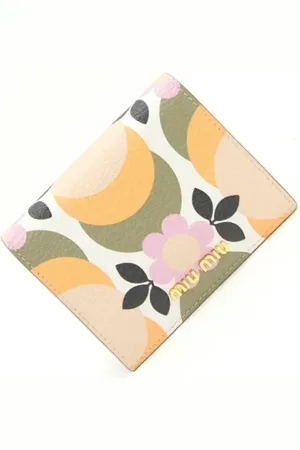 Miu Miu Pre-owned, Dames, Veelkleurig, ONE Size, Tweedehands leren portemonnees