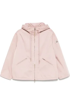 Moncler Jassen, Dames, Roze, M, Polyester, Roze Jas met Grosgrain Details