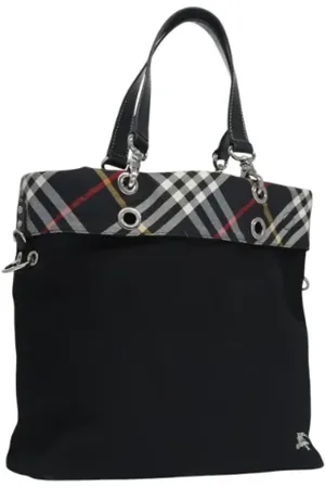 Burberry Pre-owned, Dames, Zwart, ONE Size, Leer, Tweedehands Canvas handtassen