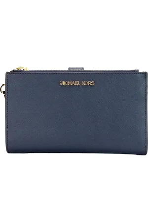 Michael Kors Accessoires, Dames, Blauw, ONE Size, Leer, Wallets and Cardholders