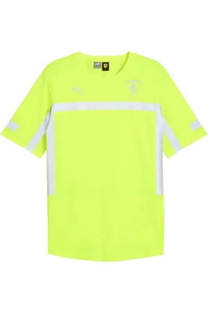 PUMA Tops, Heren, Geel, XL, Team Setup Tee Fluorescerend Geel