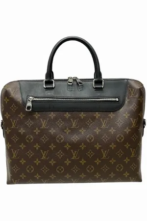 LOUIS VUITTON Pre-owned, Heren, Bruin, ONE Size, Leer, Tweedehands Canvas handtassen