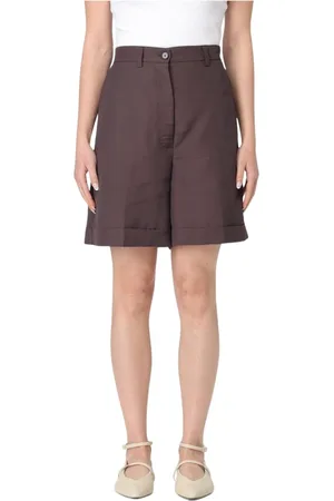 LIVIANA CONTI Korte broeken, Dames, Rood, M, Rode Shorts met Modern Ontwerp