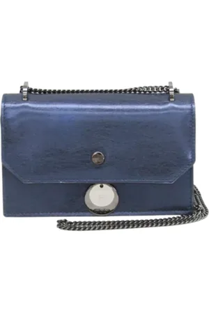 Jimmy Choo Pre-owned, Dames, Paars, ONE Size, Leer, Tweedehands leren schoudertassen