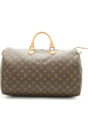 LOUIS VUITTON Pre-owned, Dames, Bruin, ONE Size, Leer, Tweedehands leren handtassen