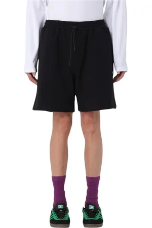 Msgm Korte broeken, Heren, Zwart, M, Katoen, Zwarte relaxte stijlvolle shorts