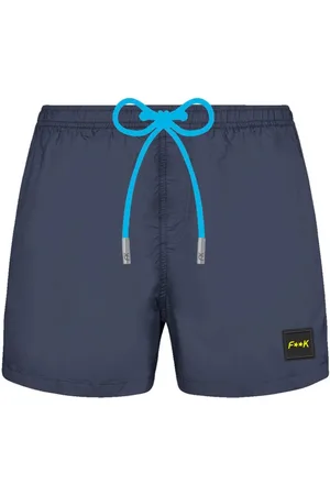 F**K Badkleding, Heren, Blauw, M, Heren Strand Boxer Shorts