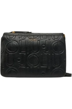 Liu Jo Tassen, Dames, Zwart, ONE Size, Zwarte Crossbody Tas met Verstelbare Band