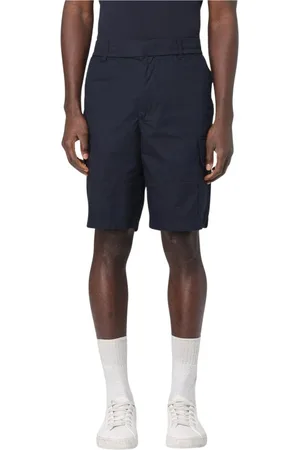 Armani Exchange Korte broeken, Heren, Blauw, W36, Blauwe Cargo Shorts met Zakken