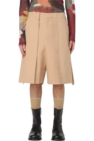 J.W.Anderson Korte broeken, Heren, , M, Katoen, Asymmetrische Zoom Katoenen Shorts