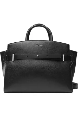 Calvin Klein Tassen, Dames, Zwart, ONE Size, Code Tote Medium Handtas