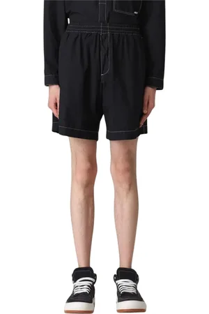 SUNNEI Korte broeken, Heren, Blauw, XL, Katoen, Moderne Navy Shorts met Contraststiksels