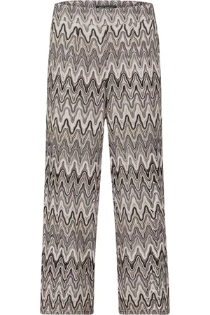 Betty Barclay Broeken, Dames, Veelkleurig, M, Hoge taille Marlene-broek in zigzag-ontwerp