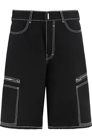 Givenchy Korte broeken, Heren, Zwart, W32, Katoen, Katoenen Bermuda Shorts met Zakken