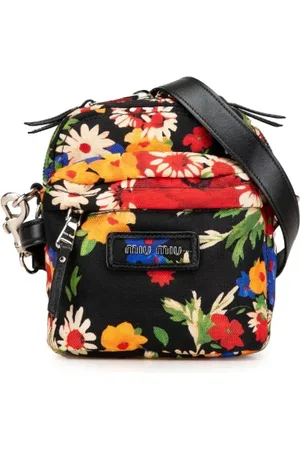 Miu Miu Pre-owned, Dames, Veelkleurig, ONE Size, Leer, Pre-owned Canvas crossbody-bags