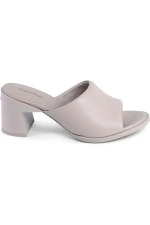 Calvin Klein Schoenen, Dames, , 41 EU, Leer, Leren Enkelband Sandaal