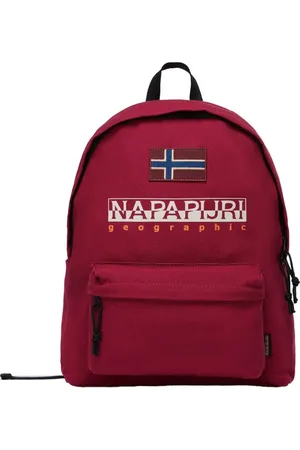 Napapijri Tassen, Heren, Rood, ONE Size, Katoen, Rode Katoenen Rugzak met Voorvak