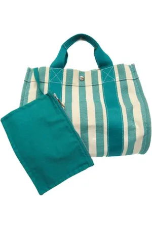 Hermès Pre-owned, Dames, Groen, ONE Size, Pre-owned Canvas totes