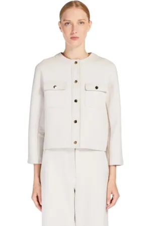 Max Mara Jassen, Dames, , M, Kimono Mouw Scuba Jersey Jas