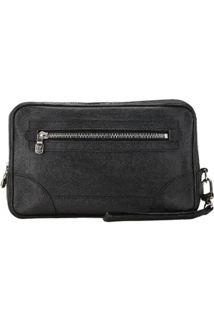 LOUIS VUITTON Pre-owned, Heren, Zwart, ONE Size, Leer, Pre-owned Leather clutches