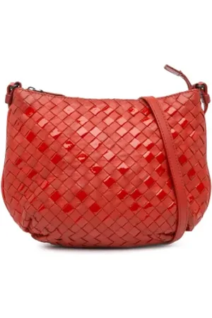 Bottega Veneta Pre-owned, Dames, Rood, ONE Size, Leer, Pre-owned Leather crossbody-bags