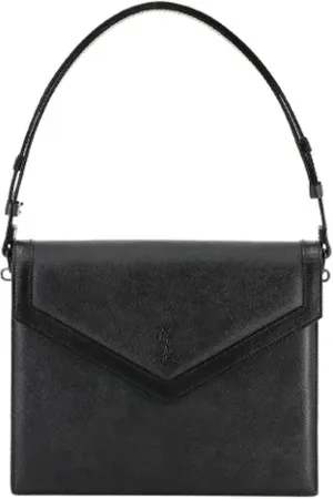 Saint Laurent Pre-owned, Dames, Zwart, ONE Size, Leer, Tweedehands leren schoudertassen