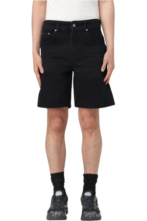 Represent Korte broeken, Heren, Zwart, W29, Denim, Blauwe Tailored Casual Shorts met Zakken