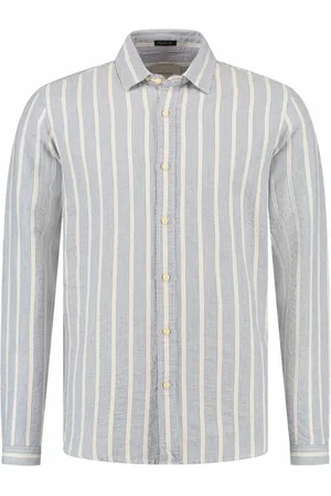 Dstrezzed Overhemden, Heren, Grijs, XL, Katoen, Lange Mouw Dore Shirt