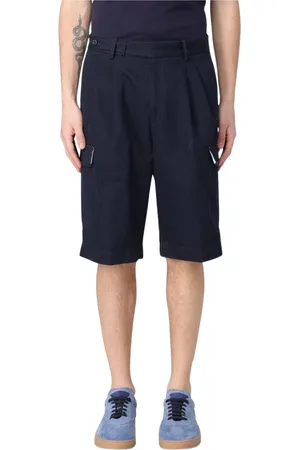 PT Torino Korte broeken, Heren, Blauw, L, Katoen, Navy Cargo Shorts met Zakken