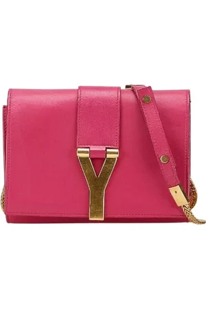 Saint Laurent Pre-owned, Dames, Roze, ONE Size, Leer, Tweedehands leren schoudertassen