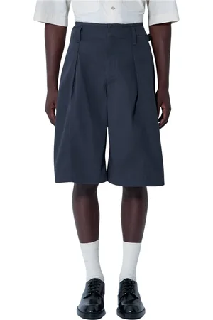 LEMAIRE Korte broeken, Heren, Grijs, XL, Katoen, Katoenen Twill Bermuda Shorts