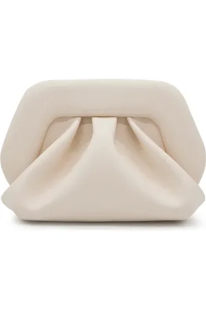THEMOIRÈ Tassen, Dames, Wit, ONE Size, Veganistische leren clutch met verstelbare band