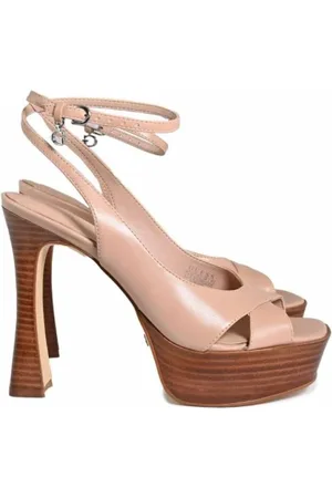 Guess Schoenen, Dames, Roze, 40 EU, Leer, High Heel Sandalen