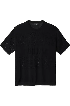 GAËLLE Tops, Heren, Zwart, S, Katoen, Zwarte T-shirt voor mannen
