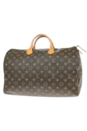 LOUIS VUITTON Pre-owned, Dames, Bruin, ONE Size, Tweedehands Canvas Louis Vuitton tassen
