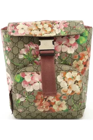 Gucci Pre-owned, Dames, Veelkleurig, ONE Size, Suède, Pre-owned Fabric backpacks