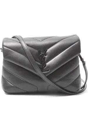 Saint Laurent Pre-owned, Dames, Zwart, ONE Size, Leer, Tweedehands leren schoudertassen